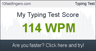 Typing Test Score